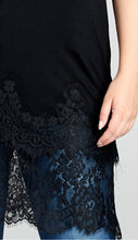 Load image into Gallery viewer, Black Tiered Sheer Laced Hem Extender with Adjustable Staps
