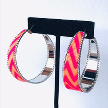 Load image into Gallery viewer, Neon Chevron Earrings- 3 Colors Available
