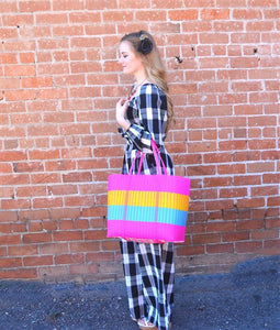 Recycled Woven Totes- Large