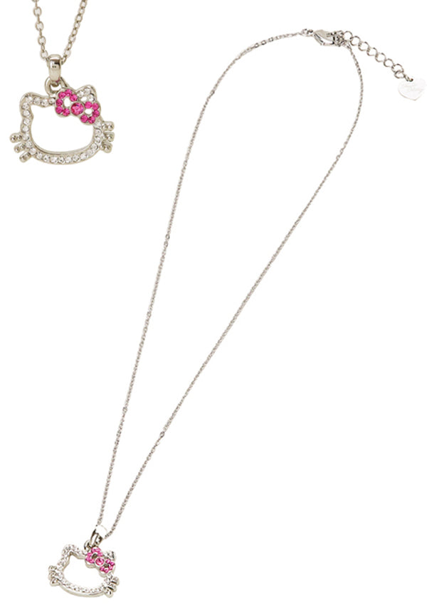 Hello Kitty® Crystal Sterling Silver Pendant Necklace | Icing US