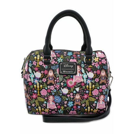 Beauty and the Beast Floral Bowler Purse