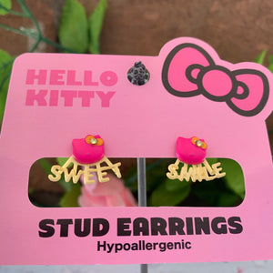 Hello Kitty Word Earrings