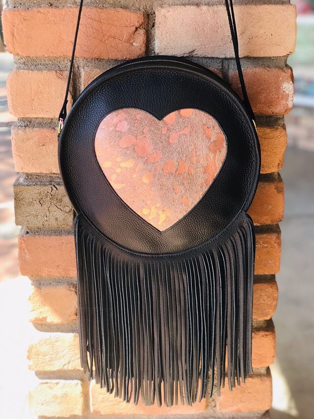 Custom Leather Heart Purse
