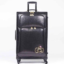 Load image into Gallery viewer, Hello Kitty Black Glitter Suitcase
