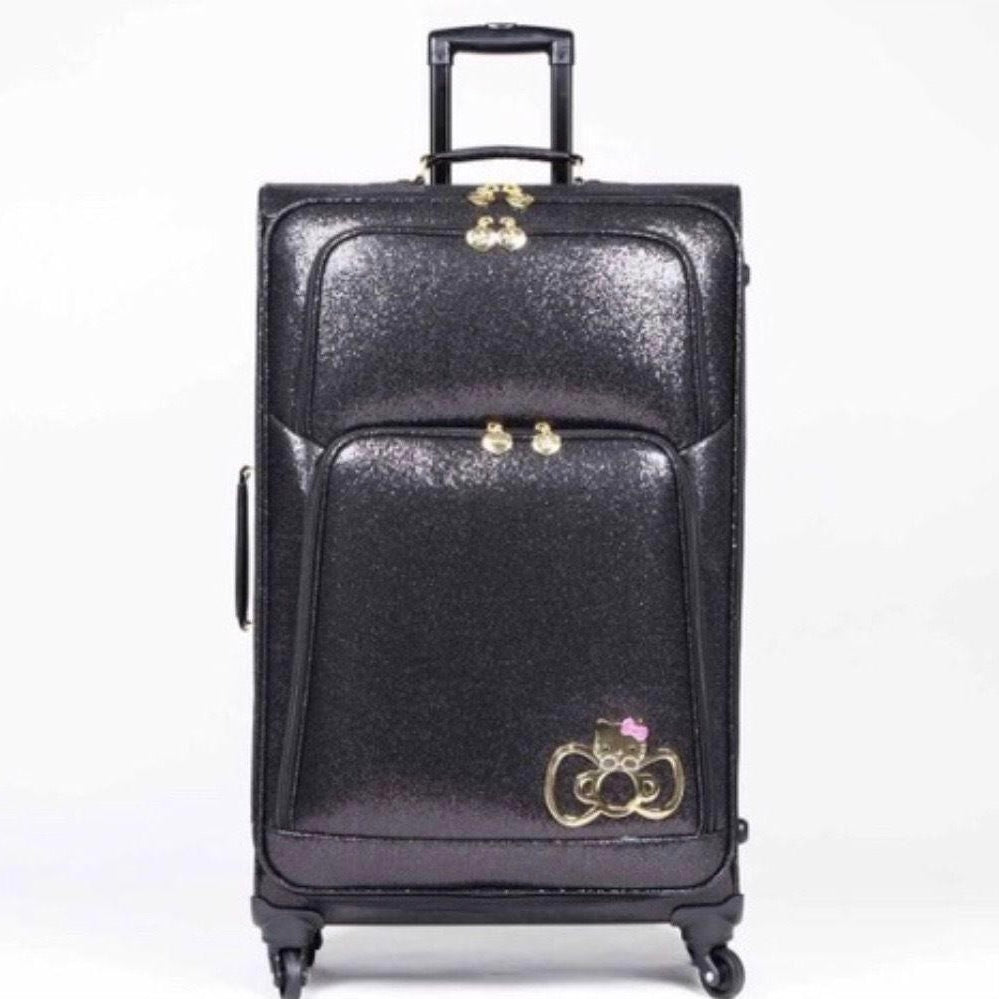 Hello Kitty Black Glitter Suitcase