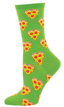 Load image into Gallery viewer, Love You To Pizzas (Green) Women&#39;s Funky Socks
