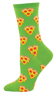 Love You To Pizzas (Green) Women's Funky Socks