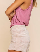 Load image into Gallery viewer, Powder Pink Colored Corduroy Mini High Waist Shorts
