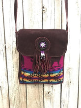 Load image into Gallery viewer, Suede Crossbody Purse with Bead Fixture
