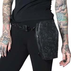 Embossed Coffin Convertible Hip Pouch