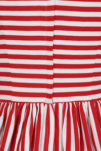 Candice Red and White Striped Swing Dress