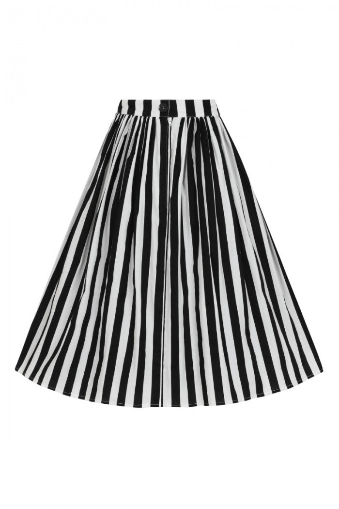 Juno Black and White Stripe Swing Skirt – Pink House Boutique