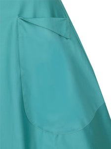 Teal Veronica Classic Cotton Swing Skirt