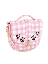 Load image into Gallery viewer, Lydia Gingham Cherry Purse
