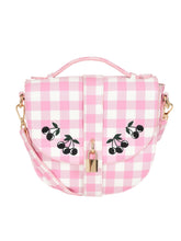 Load image into Gallery viewer, Lydia Gingham Cherry Purse
