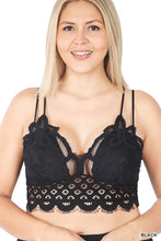 Load image into Gallery viewer, plus black lace bralette
