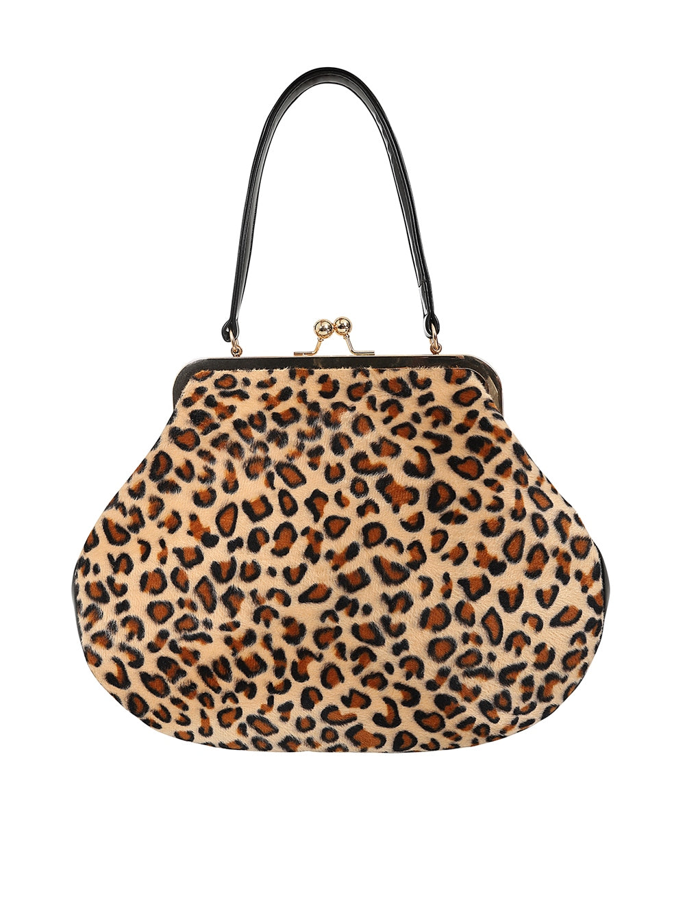 Dolores Leopard Kisslock Bag
