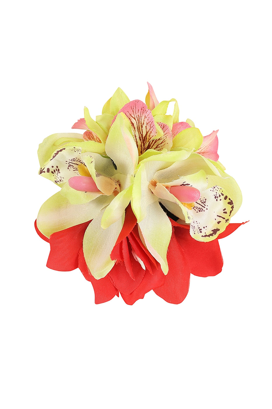 Red and Yellow Lori Hair Flower