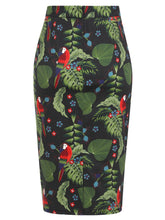 Load image into Gallery viewer, Bettina Parrot Paradise Pencil Skirt

