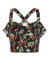Load image into Gallery viewer, Wild Strawberries Frill Top
