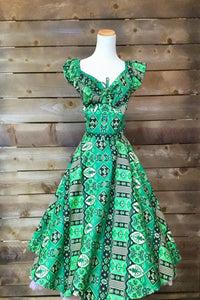 Green Retro Tiki Dress