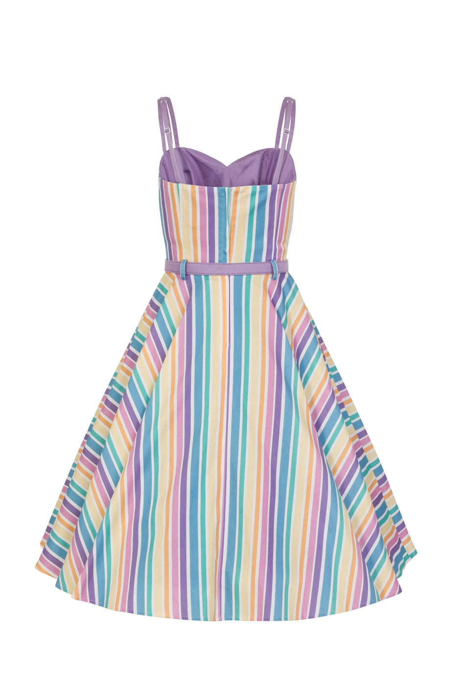 pastel rainbow stripe dress Pastel Rainbow Striped One-Shoulder Mini Dress by Boutique