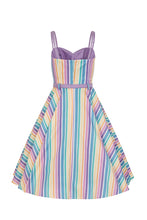 Load image into Gallery viewer, Nova Rainbow Stripes Swing Dress
