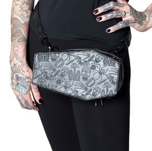 Embossed Coffin Convertible Hip Pouch
