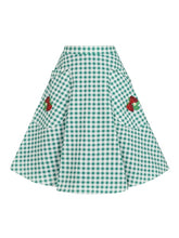 Load image into Gallery viewer, Veronica Strawberry Gingham Swing Skirt
