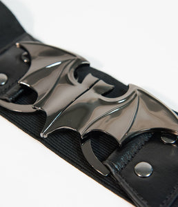 Black Bat Elastic Cinch Belt