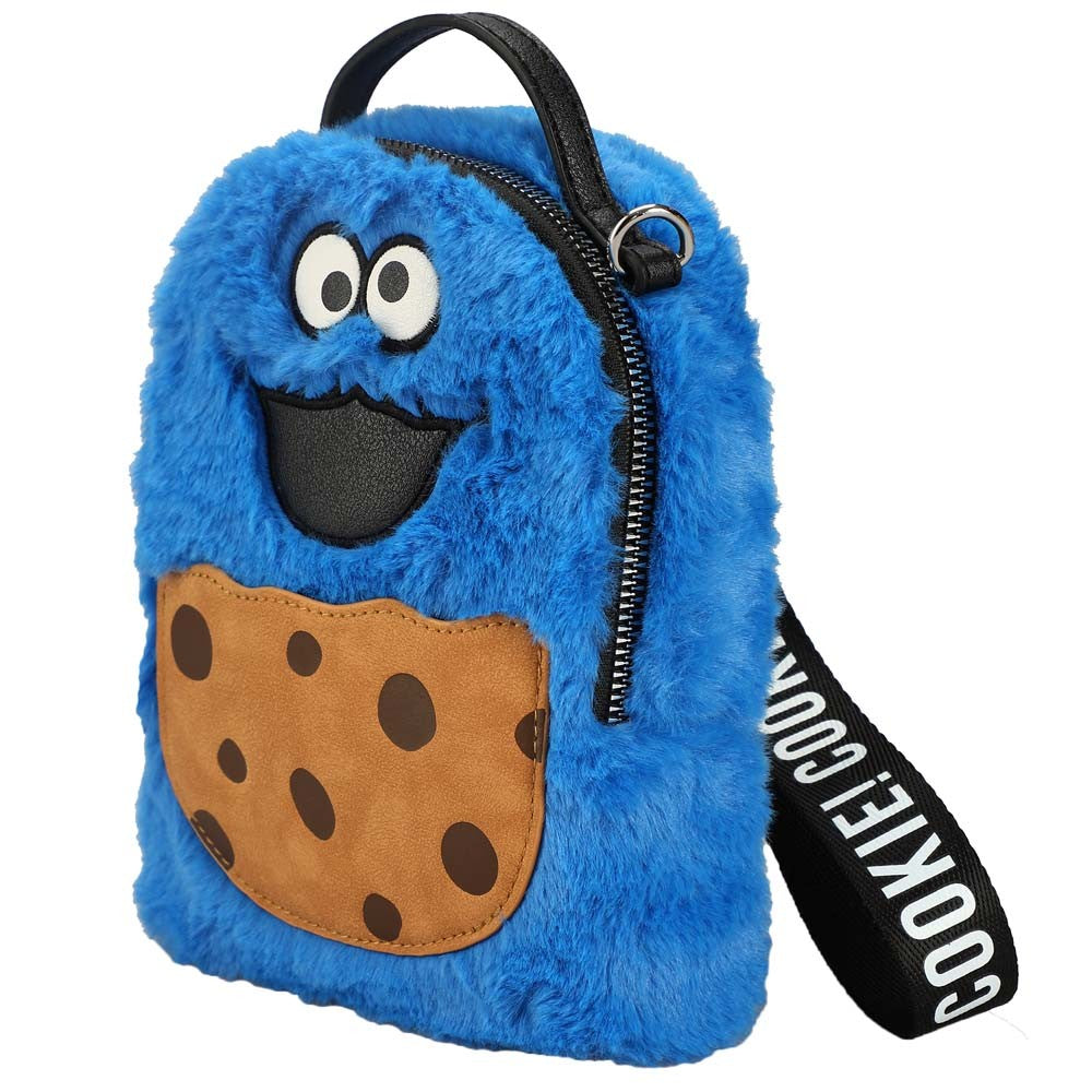Cookie Monsters Sesame Street Fuzzy Wristlet Purse