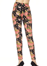 Load image into Gallery viewer, Coral Rose Cottagecore Leggings
