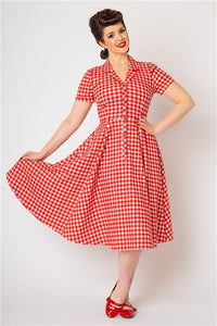 Caterina Gingham Swing Dress