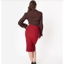 Load image into Gallery viewer, Red Tracy Wiggle Skirt- Size Large

