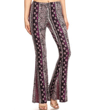 Load image into Gallery viewer, Violet pattern bell bottom pants
