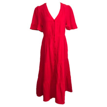 Load image into Gallery viewer, Red tiered maxi dress
