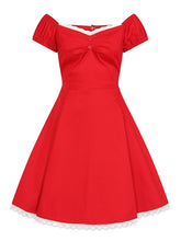 Load image into Gallery viewer, Dolores Red and White Sweetheart Mini Doll Dress
