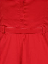 Load image into Gallery viewer, Nova Red with White Heart Trim Swing Dress

