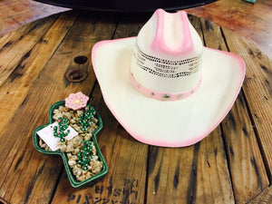 Pink Dusted Cowboy Hat
