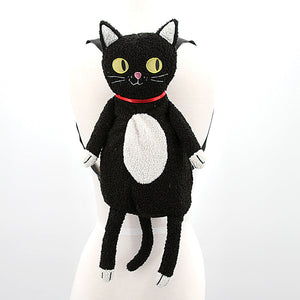 Black Cat Fuzzy Friend Mini Backpack