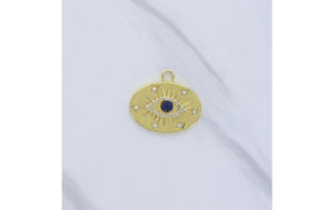 Evil Eye and Stars Medallion Necklace