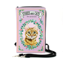 Load image into Gallery viewer, Stories About Cats Crossbody Purse
