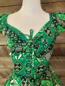 Green Retro Tiki Dress