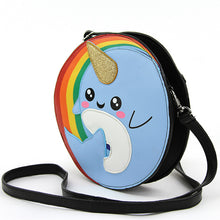 Load image into Gallery viewer, Rainbow Narwhal Cross Body Purse
