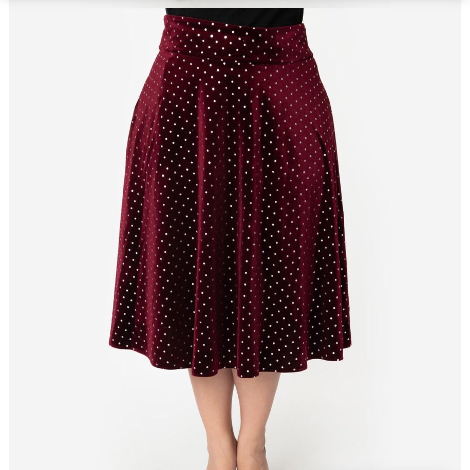 Velvet polka 2024 dot skirt