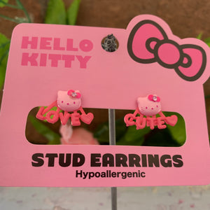 Hello Kitty Word Earrings