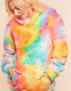 Pastel Rainbow Sherpa Hoodie