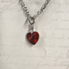 Load image into Gallery viewer, Faceted Hearts Charm Necklace
