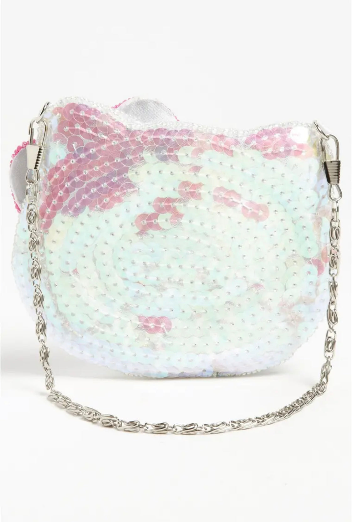 NWT Sanrio Hello Kitty Sequin Wristlet Wallet Bag Coin Purse Pink