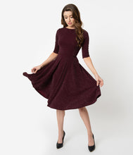 Load image into Gallery viewer, Nicole Merlot Sparkle Dress
